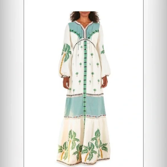 FARM Rio | Dresses | Farm Riopalm Tree Embroidered Dress | Poshmark